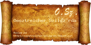 Oesztreicher Szilárda névjegykártya